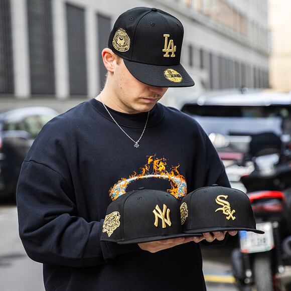 Kšiltovka New Era - 59FIFTY MLB Coops Metallic - LA Dodgers - Black / Gold