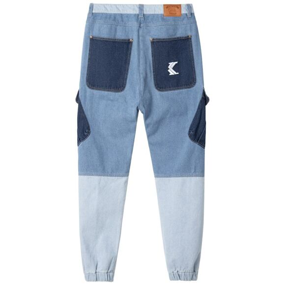 Karl Kani KK Og Block Denim Cargo Pants Blue