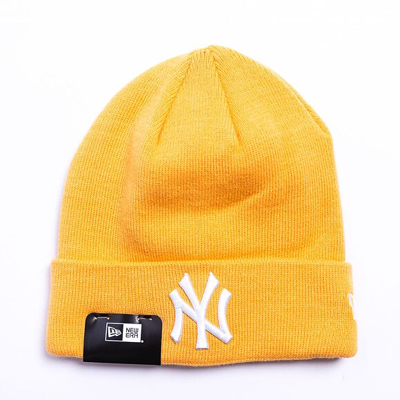 New Era MLB League Essential Cuff Beanie New York Yankees Yellow / White