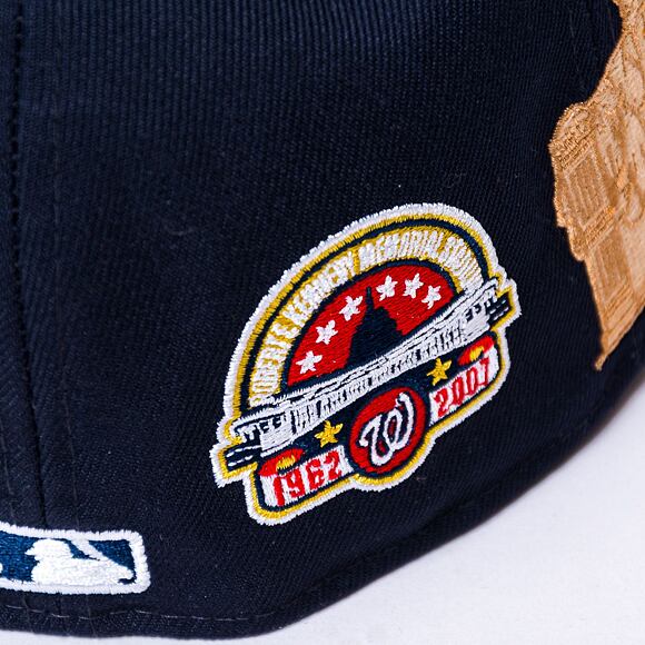 New Era 59FIFTY MLB Script 5 Washington Nationals Navy / Optic White Cap