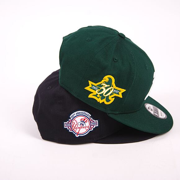 Kšiltovka New Era 9FIFTY MLB Team Side Patch Oakland Athletics Dark Green / White