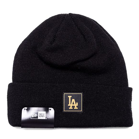 Kulich New Era MLB Metallic Badge Cuff Knit Los Angeles Dodgers Black / Metallic Gold