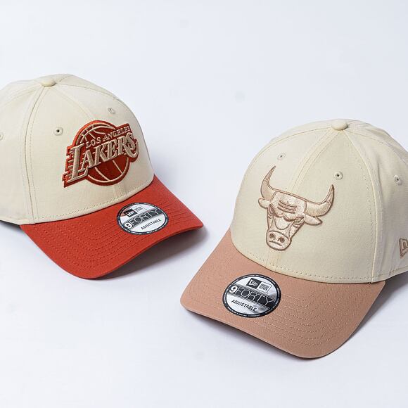 Kšiltovka New Era - 9FORTY Color Block - Chicago Bulls - Beige