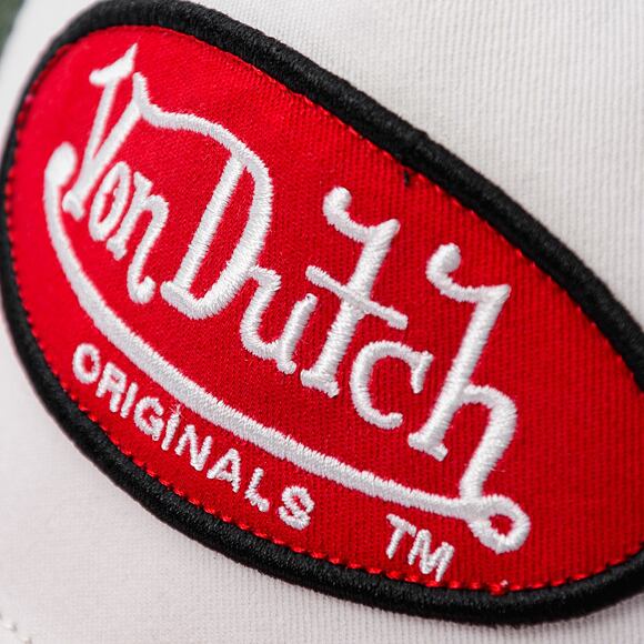 Kšiltovka Von Dutch - Trucker Boston - Cotton Twill White / Red