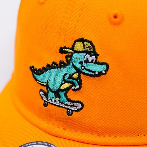 Dětská Kšiltovka New Era - Dinosaur 9FORTY - Papaya Orange / Teal