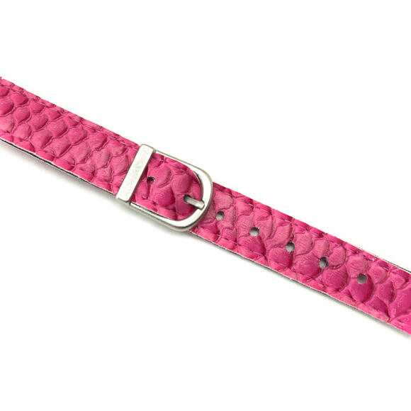 Spare faux snakeskin strapback - Pink