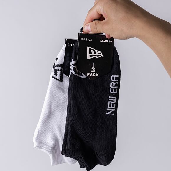 New Era Flag Sneaker 3Pack Black Socks