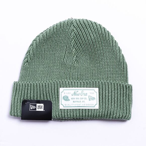 New Era Patch Short Cuff Beanie Jade Green