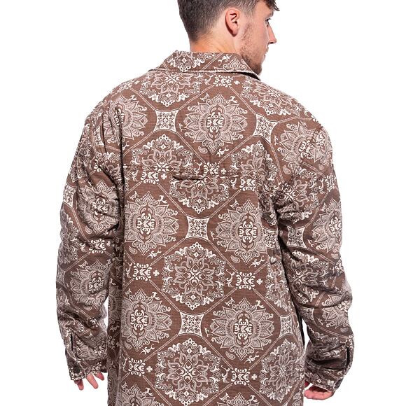 Košilová Bunda Karl Kani Chest Signature Washed Ribstop Shirt Jacket brown