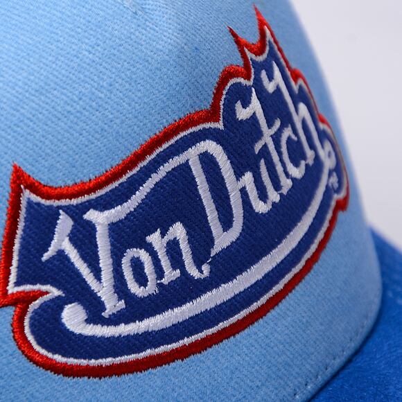 Kšiltovka Von Dutch - Trucker Rockford - Cot Twill/ Suede - Blue/ Red