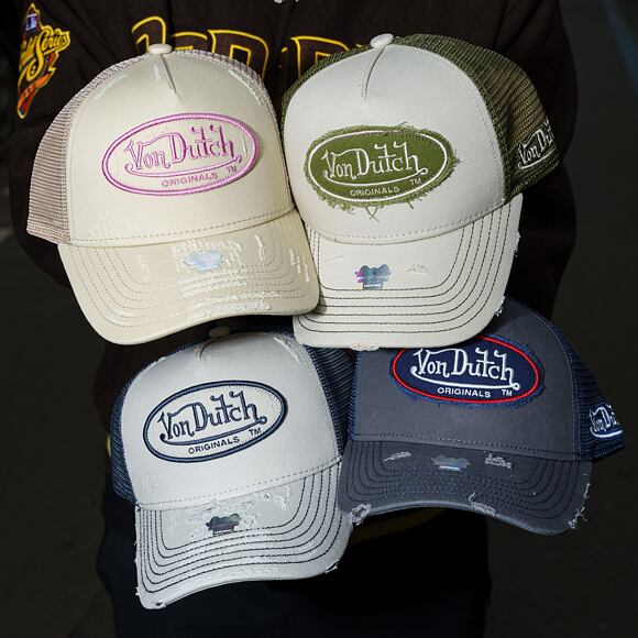 Kšiltovka Von Dutch - Trucker Kiruna - Caps - Cot Twill - Cream/ Pink