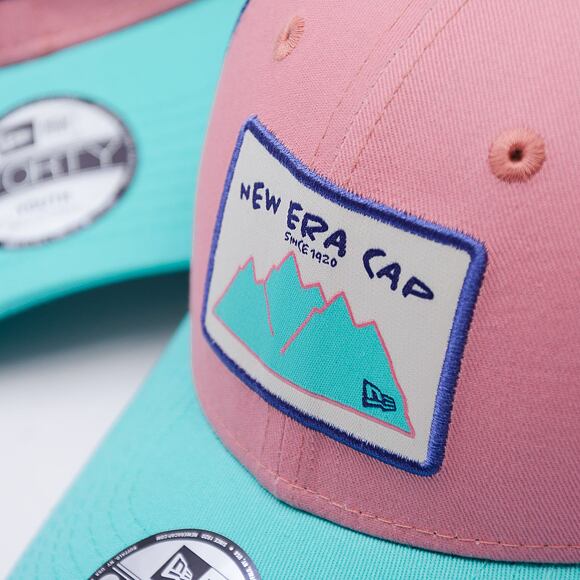 Dětská Kšiltovka New Era - Outdoor 9FORTY TRUCKER - Pink / Teal