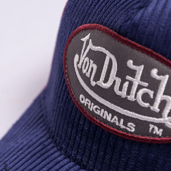 Von Dutch Boston Trucker Corduroy Navy/Red Cap