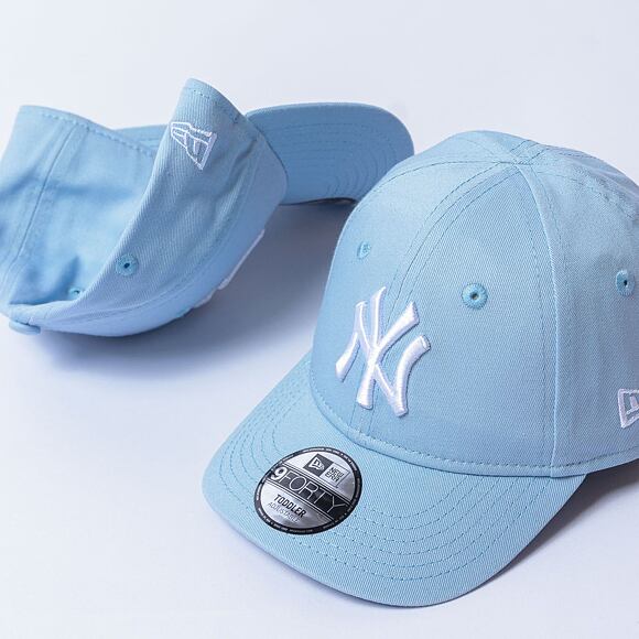 Dětská Kšiltovka New Era - 9FORTY League Essential - NY Yankees - Pastel Blue / White