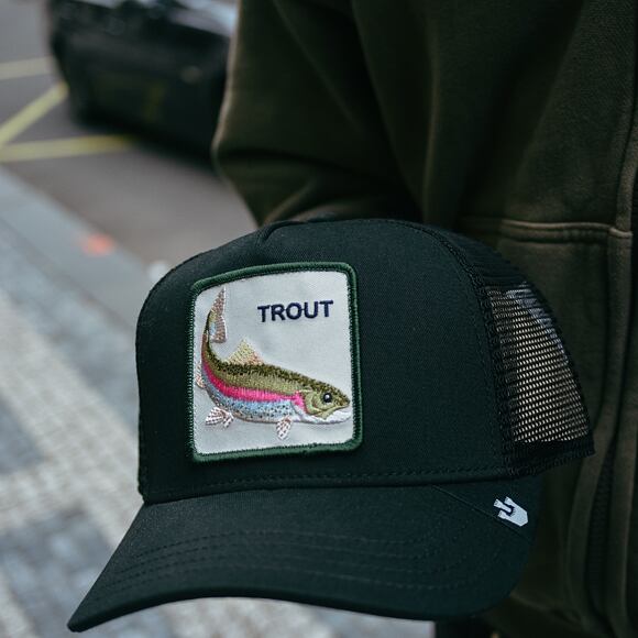 Kšiltovka Goorin Trucker - The Trout Fish - Black