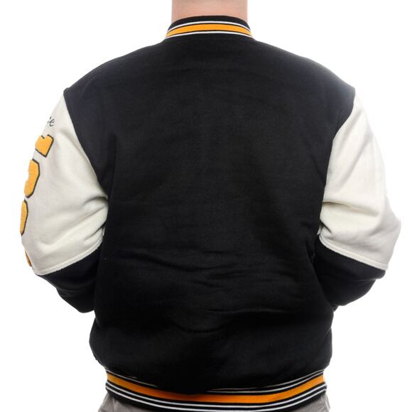 Bunda Mitchell & Ness - Team History Varsity Jacket Current Logo - Boston Bruins - Black