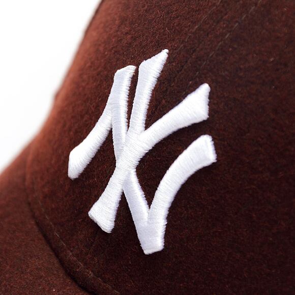 Kšiltovka New Era - 9FORTY MLB Melton Medium - NY Yankees - Brown / White