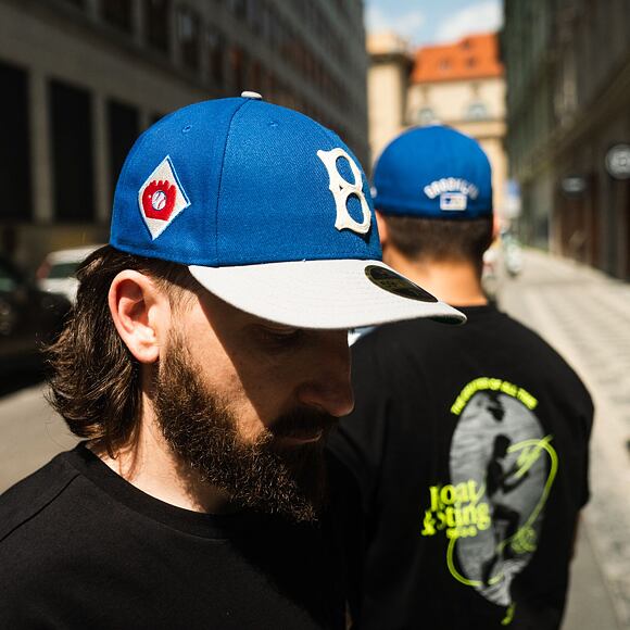 New Era 59FIFTY Low Profile MLB Cooperstown Brooklyn Dodgers Fitted Bright Royal / Grey Cap