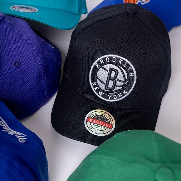 Mitchell & Ness Team Ground 2.0 Stretch Snapback Brooklyn Nets Black Cap