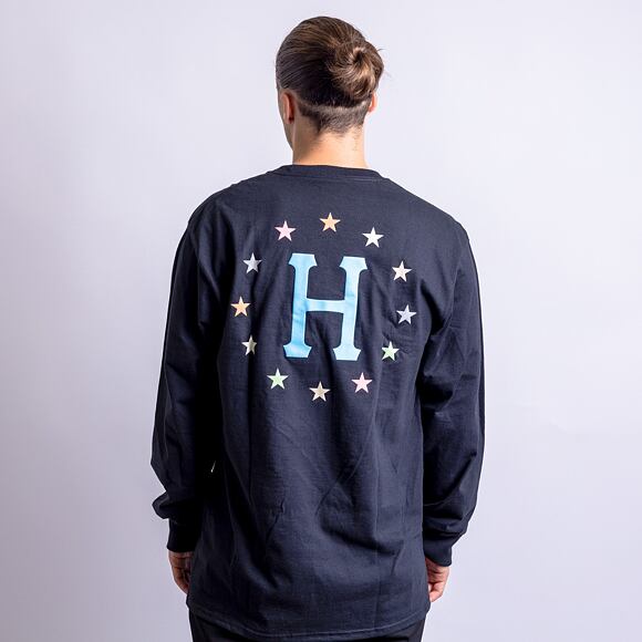 HUF Puff Galaxies Longsleeve Black Tee