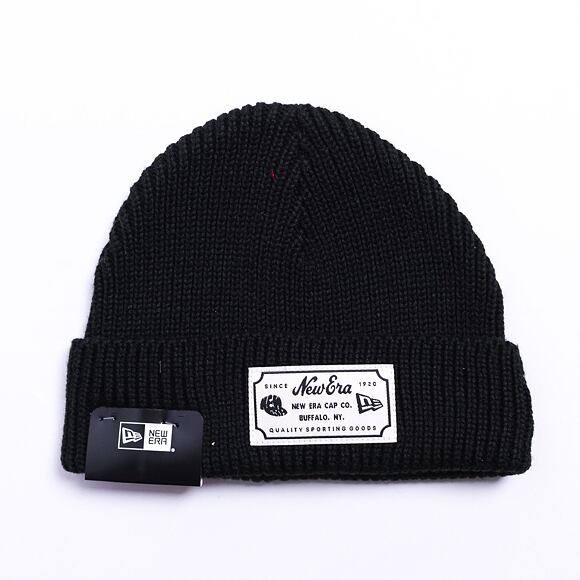 New Era Patch Short Cuff Beanie Black