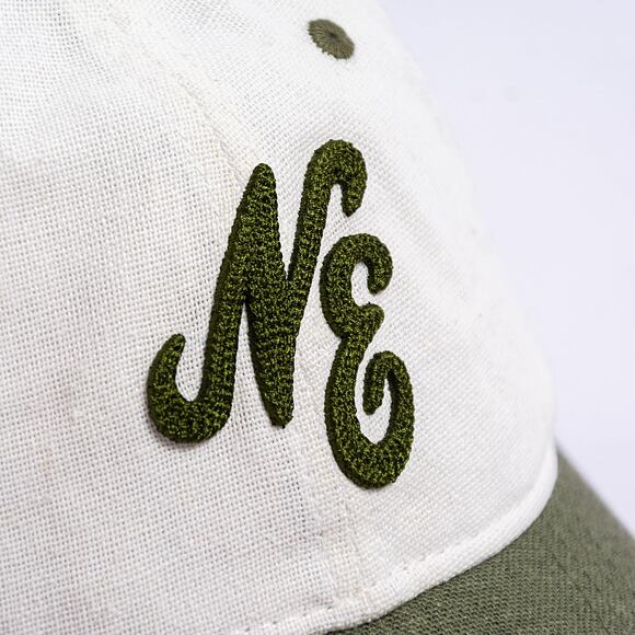 Kšiltovka New Era 9TWENTY Linen Script  - White / Olive