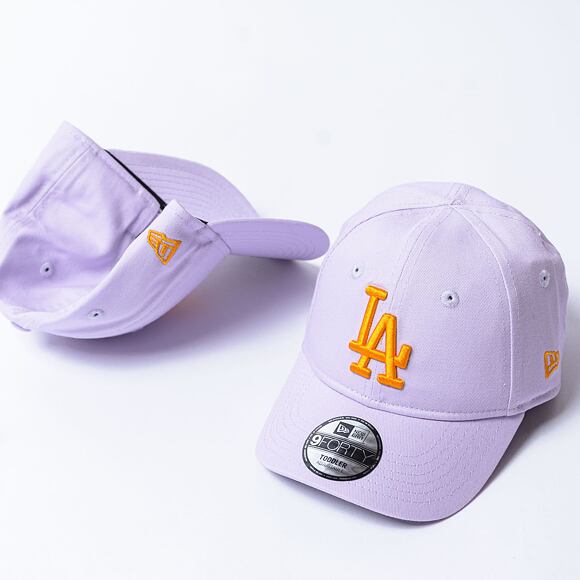 Dětská Kšiltovka New Era - 9FORTY League Essential - LA Dodgers - Pastel Purple / Orange