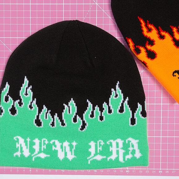 Kulich New Era - Knit Thin Flame Skull Knit - Green