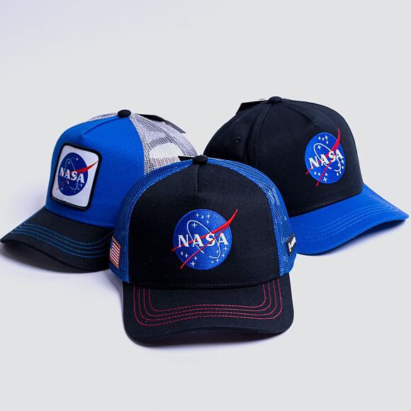 Capslab NASA A-Frame Trucker CL/NASA/1/NAS4 Black / Royal Blue Cap