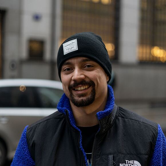 Mitchell & Ness TROTTER KNIT Branded Navy Winter Beanie