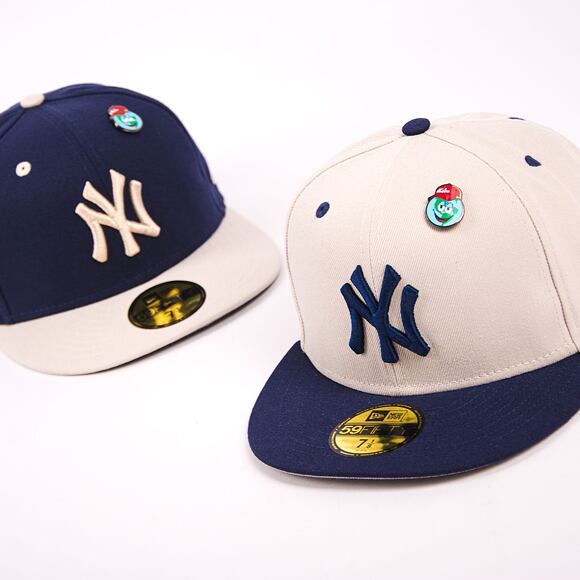 Kšiltovka New Era 59FIFTY MLB World Series Pin New York Yankees Light Navy / Chrome White