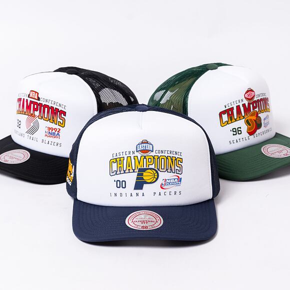 Kšiltovka Mitchell & Ness Champions Trucker NBA Indiana Pacers White