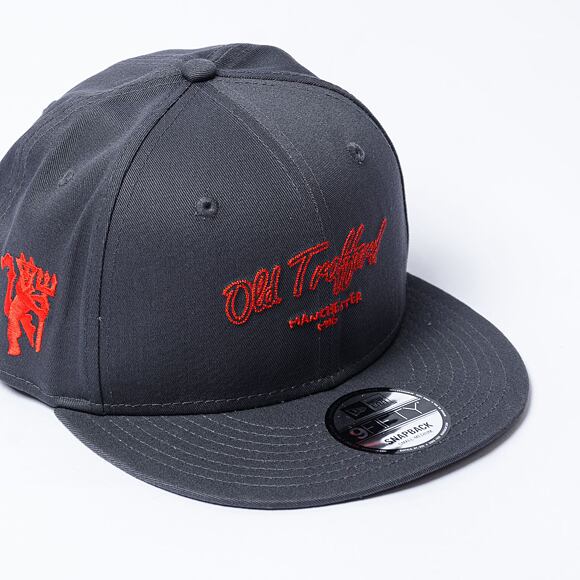 Kšiltovka New Era - 9FIFTY Chain Stitch - Manchester United FC - Grey Heather