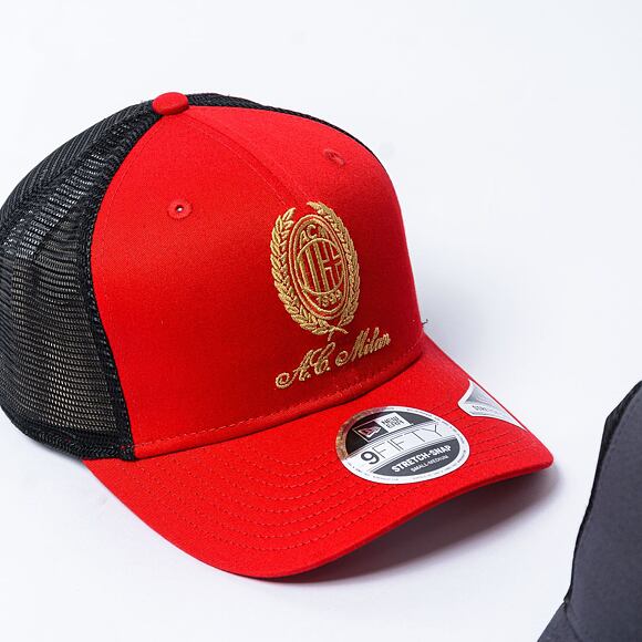 Kšiltovka New Era - 9FIFTY Stretch-Snap Hearitage Gold - AC Milan - Scarlet