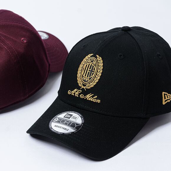 Kšiltovka New Era - 9FORTY Heritage Gold - AC Milan - Black