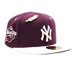 New Era 59FIFTY MLB WS Sidepatch Trail Mix New York Yankees Plum / Chrome White Cap