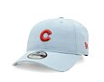 Kšiltovka New Era - 9FORTY Summer Washed - Chicago Cubs - Pastel Blue / Scarlet