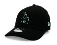 Kšiltovka New Era - MLB Team Outline 9FORTY - LA Dodgers - Black / Mint Green