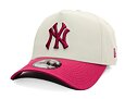 Kšiltovka New Era - MLB Cream & Patch 9FORTY A-Frame - NY Yankees - Cream / Burgundy