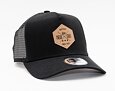 New Era 9FORTY A-Frame Trucker Heritage Patch Snapback Black Cap