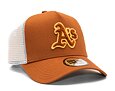 Kšiltovka New Era 9FORTY A-Frame Trucker MLB Boucle Oakland Athletics Caramel Brown / Caramel Brown 