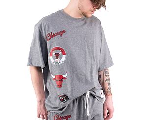 Triko Mitchell & Ness NBA M&N CITY COLLECTION S/S TEE BULLS Grey Heather