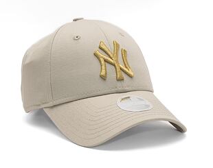 Dámská Kšiltovka New Era - MLB Metallic 9FORTY - NY Yankees - Stone / Gold