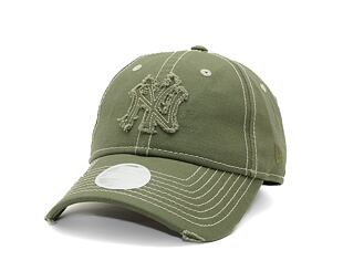 Dámská kšiltovka New Era - 9TWENTY Distressed - NY Yankees - New Olive