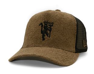 Kšiltovka New Era - 9FORTY Trucker French Terry - Manchester United FC - Moss Brown