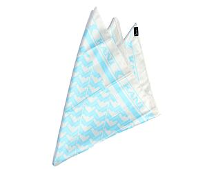 Šátek Karl Kani OG AOP Satin Scarf sand/light blue