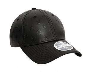 Kšiltovka New Era - 9FORTY Faux Leather Monogram - NY Yankees - Black