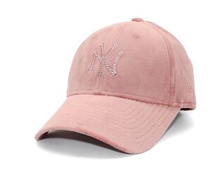 Dámská Kšiltovka New Era - 9FORTY Womens MLB Velour Diamante - NY Yankees - Pink