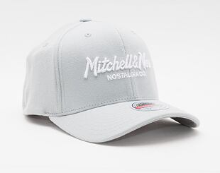 Mitchell & Ness Pinscript Redline Snapback Branded Grey Cap