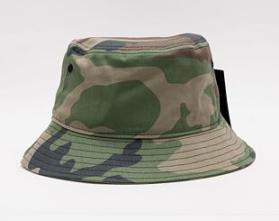 New Era Patterned Tapered Woodland Camo Bucket Hat